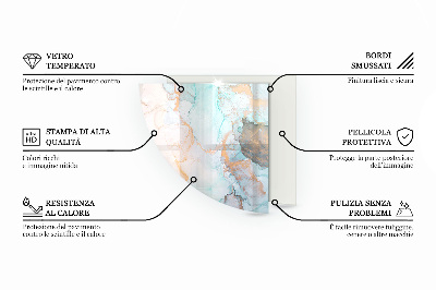 Plaque verre d’angle cheminée Agencement des décorations en mosaïque