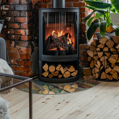 Plaque d’angle en verre pour poêle Couleurs du tableau dans différentes tonalités