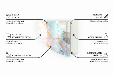Plaque d’angle en verre pour poêle Couleurs du tableau dans différentes tonalités