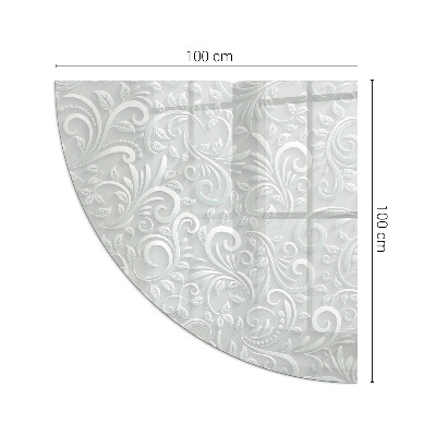 Plaque d’angle en verre pour poêle Motif végétal élégant