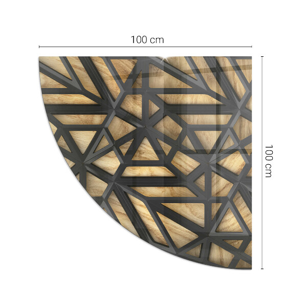 Plaque verre d’angle cheminée Des formes modernes avec une touche de bois