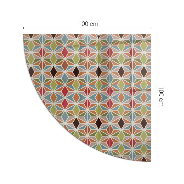 Plaque d’angle en verre pour poêle Motifs polygonaux sur le web
