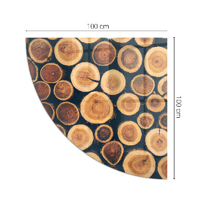 Plaque verre d’angle cheminée Boîte à cadre en bois