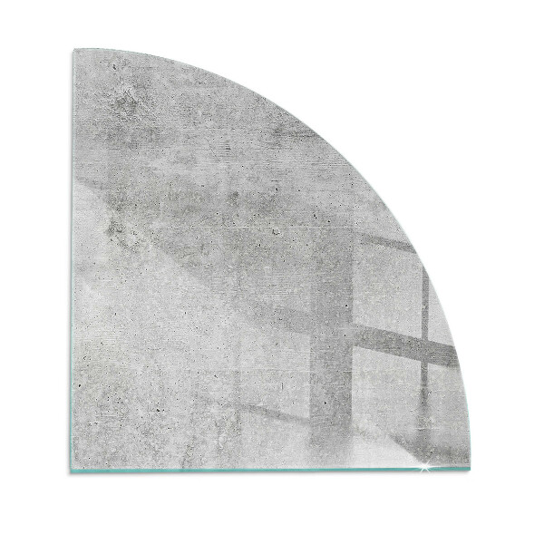 Plaque d’angle en verre pour poêle Béton brut dans un style minimaliste