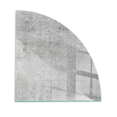Plaque d’angle en verre pour poêle Béton brut dans un style minimaliste
