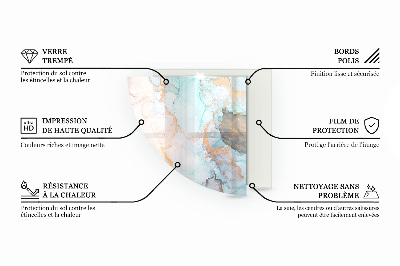 Plaque verre d’angle cheminée Motifs végétaux avec des papillons