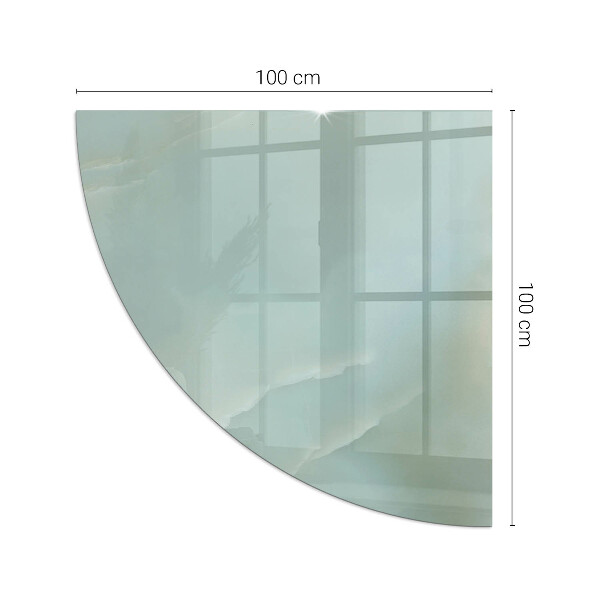 Plaque de sol en verre angle poêle Motif marbré aux tons subtils