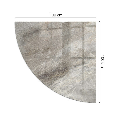 Plaque de sol en verre angle poêle Motif inspiré de la pierre