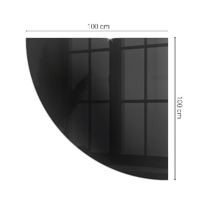 Plaque de sol en verre angle poêle Couleur noire