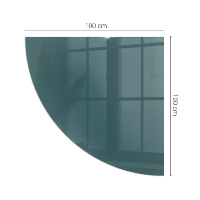 Plaque verre d’angle cheminée Couleur de la mer