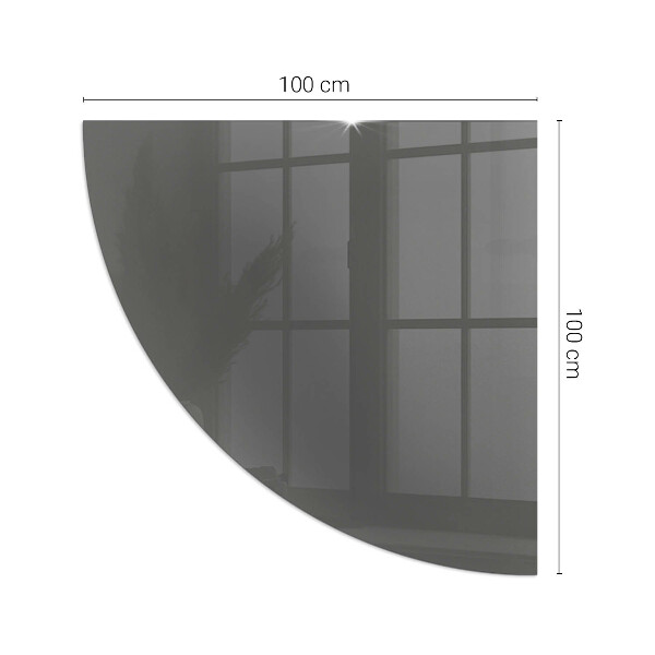 Plaque d’angle en verre pour poêle Couleur gris-brun