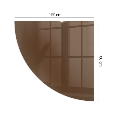 Plaque de sol en verre angle poêle Couleur marron