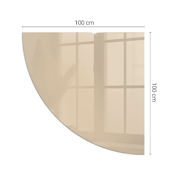 Plaque verre d’angle cheminée Couleur beige