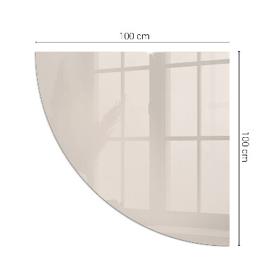 Plaque de sol en verre angle poêle Couleur rose pâle