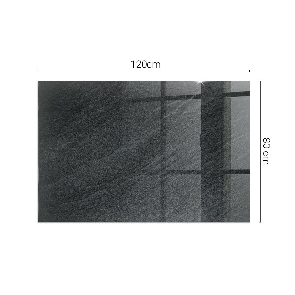 Plaque verre rectangulaire cheminée Motif de pierre naturelle