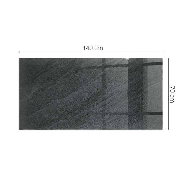 Plaque verre rectangulaire cheminée Motif de pierre naturelle