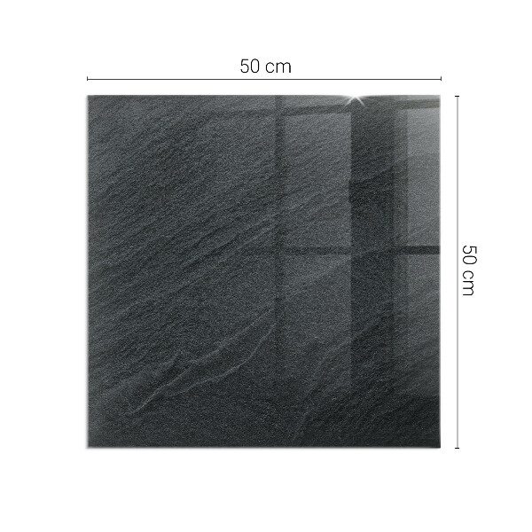 Plaque verre rectangulaire cheminée Motif de pierre naturelle