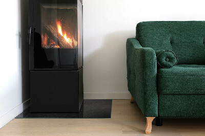 Plaque verre rectangulaire cheminée Motif de pierre naturelle