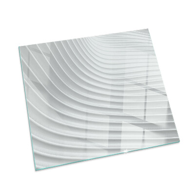 Plaque verre rectangulaire cheminée Vagues de formes subtiles