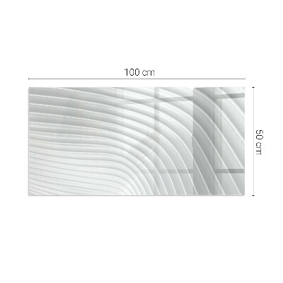 Plaque verre rectangulaire cheminée Vagues de formes subtiles