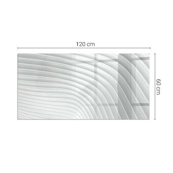 Plaque verre rectangulaire cheminée Vagues de formes subtiles