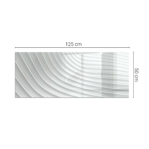 Plaque verre rectangulaire cheminée Vagues de formes subtiles