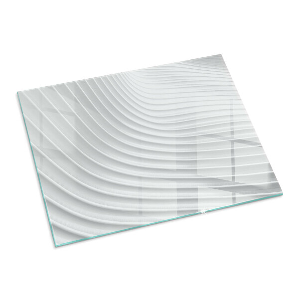 Plaque verre rectangulaire cheminée Vagues de formes subtiles