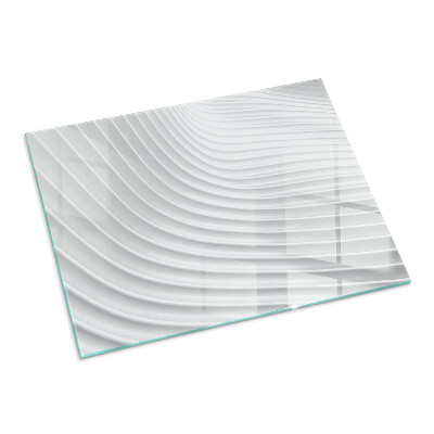 Plaque verre rectangulaire cheminée Vagues de formes subtiles