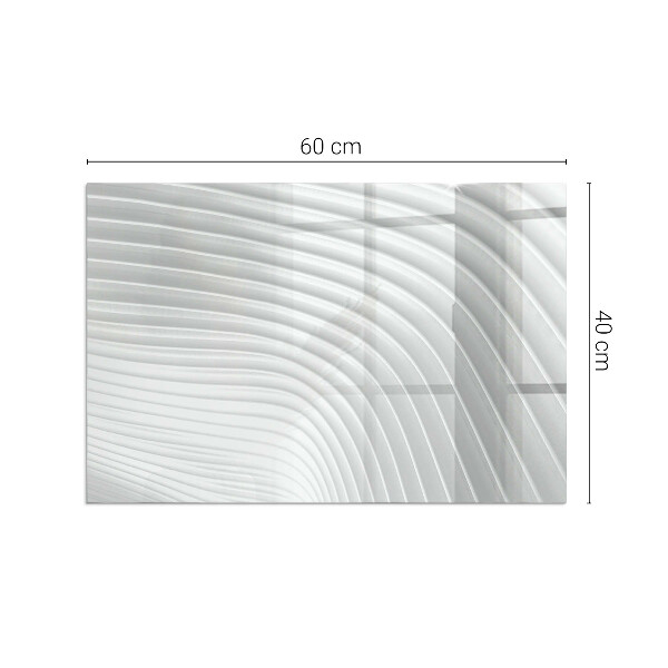 Plaque verre rectangulaire cheminée Vagues de formes subtiles