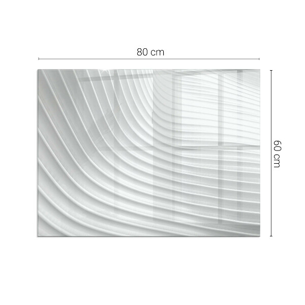 Plaque verre rectangulaire cheminée Vagues de formes subtiles