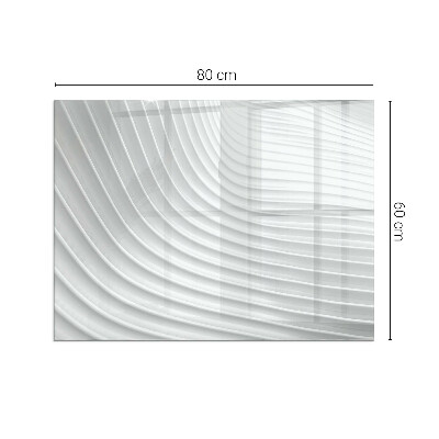 Plaque verre rectangulaire cheminée Vagues de formes subtiles