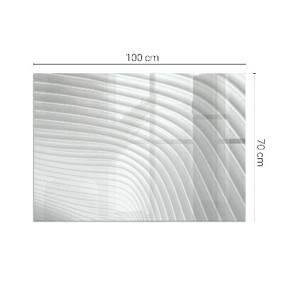 Plaque verre rectangulaire cheminée Vagues de formes subtiles