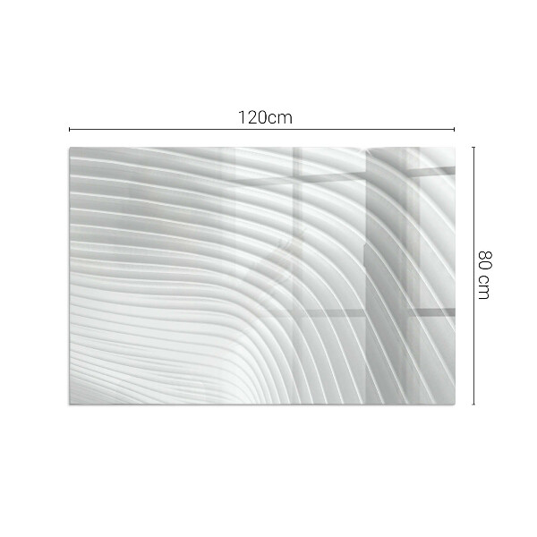 Plaque verre rectangulaire cheminée Vagues de formes subtiles