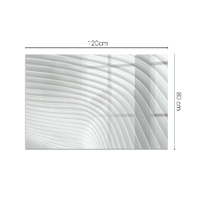 Plaque verre rectangulaire cheminée Vagues de formes subtiles