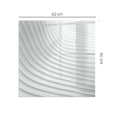 Plaque verre rectangulaire cheminée Vagues de formes subtiles