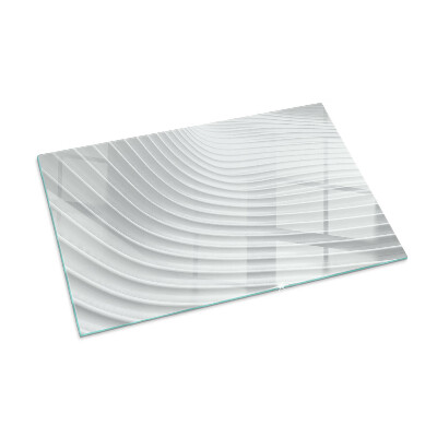 Plaque verre rectangulaire cheminée Vagues de formes subtiles