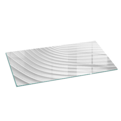 Plaque verre rectangulaire cheminée Vagues de formes subtiles