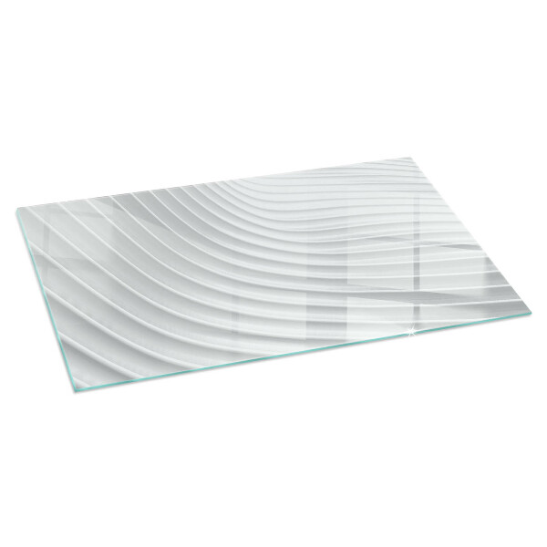 Plaque verre rectangulaire cheminée Vagues de formes subtiles