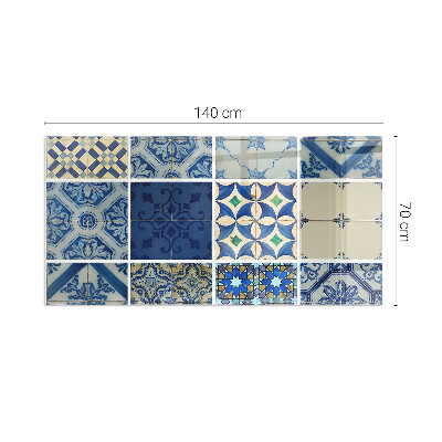 Plaque rectangulaire en verre pour poêle Motifs en céramique en arrière-plan