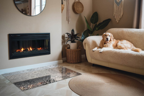 Plaque de sol rectangulaire en verre Motifs décoratifs en carrelage