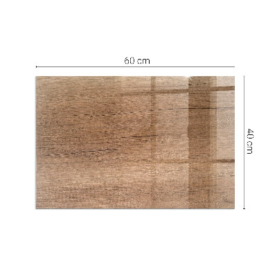 Plaque verre rectangulaire cheminée Motif inspiré du bois