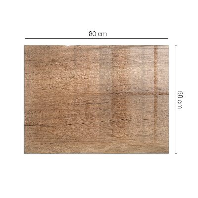 Plaque verre rectangulaire cheminée Motif inspiré du bois