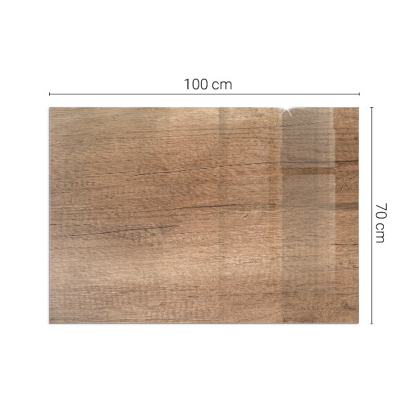 Plaque verre rectangulaire cheminée Motif inspiré du bois