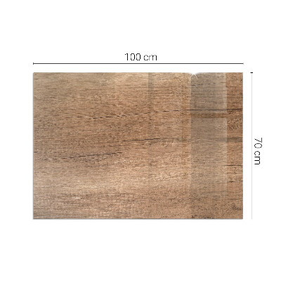 Plaque verre rectangulaire cheminée Motif inspiré du bois