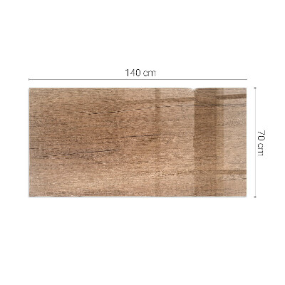 Plaque verre rectangulaire cheminée Motif inspiré du bois