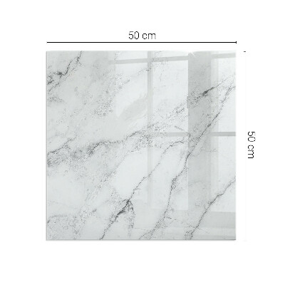 Plaque verre rectangulaire cheminée accents de marbre aux veinures délicates