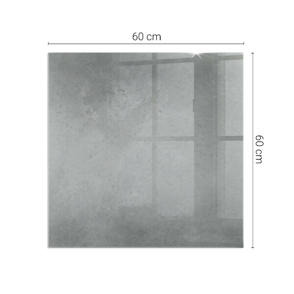 Plaque rectangulaire en verre pour poêle Structure en béton avec effet