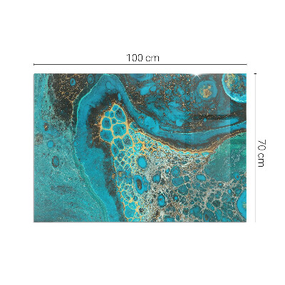 Plaque de sol rectangulaire en verre Motif organique dans un style abstrait