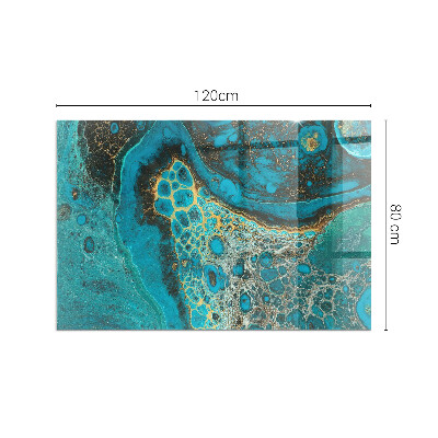 Plaque de sol rectangulaire en verre Motif organique dans un style abstrait