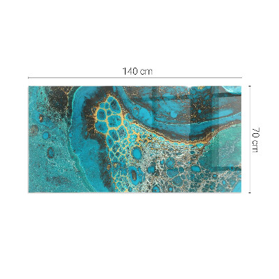 Plaque de sol rectangulaire en verre Motif organique dans un style abstrait